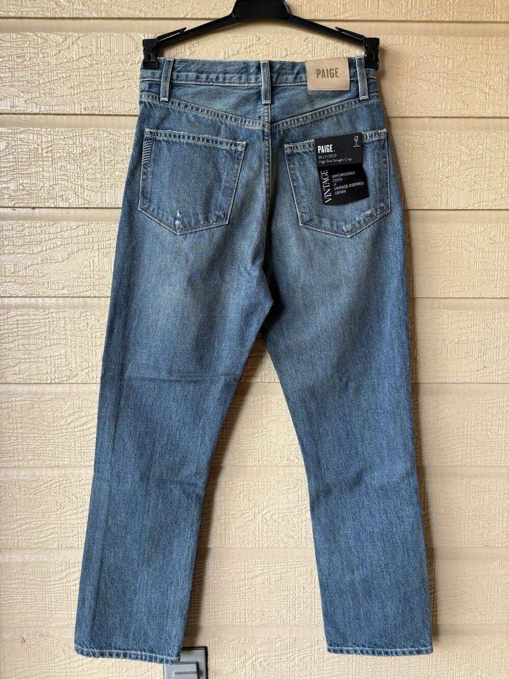 PAIGE womens Billy Crop Covered Button Fly Jeans size 25 The Roxy 27" inseam - Picture 7 of 13